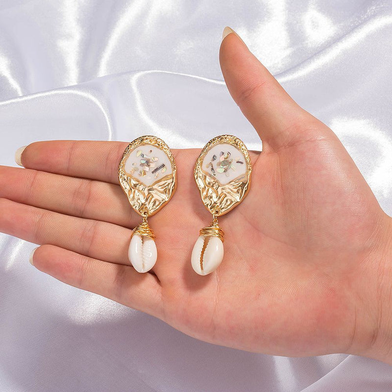 Mireille Shell Drop Earrings