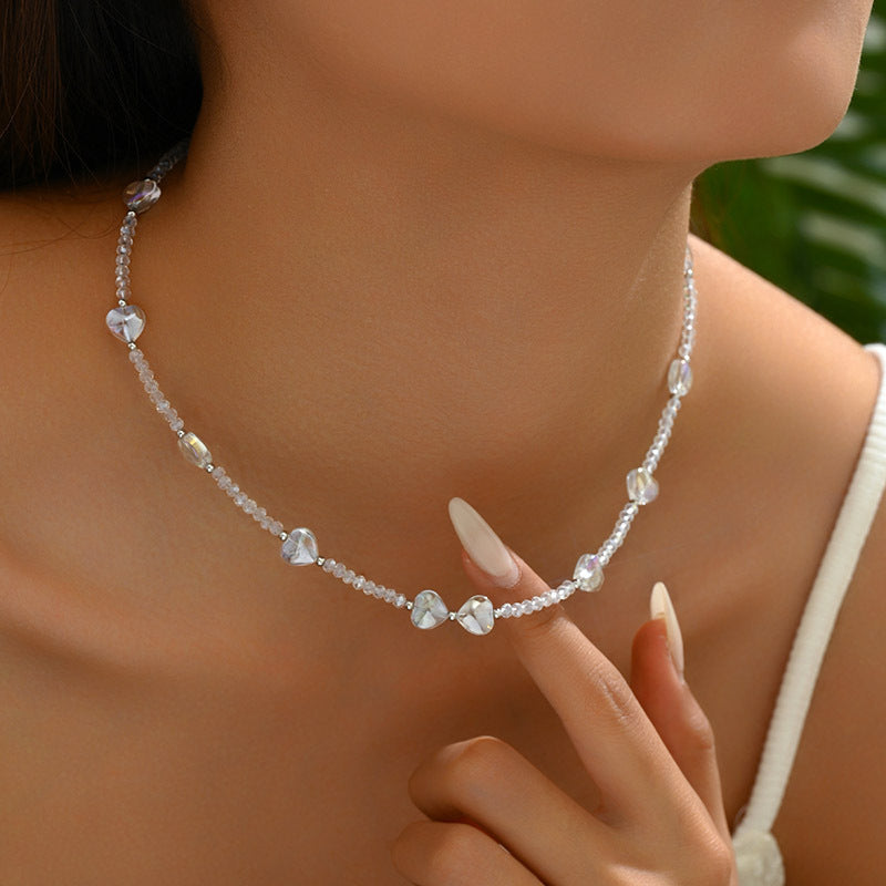 Bianca Crystal Heart Necklace