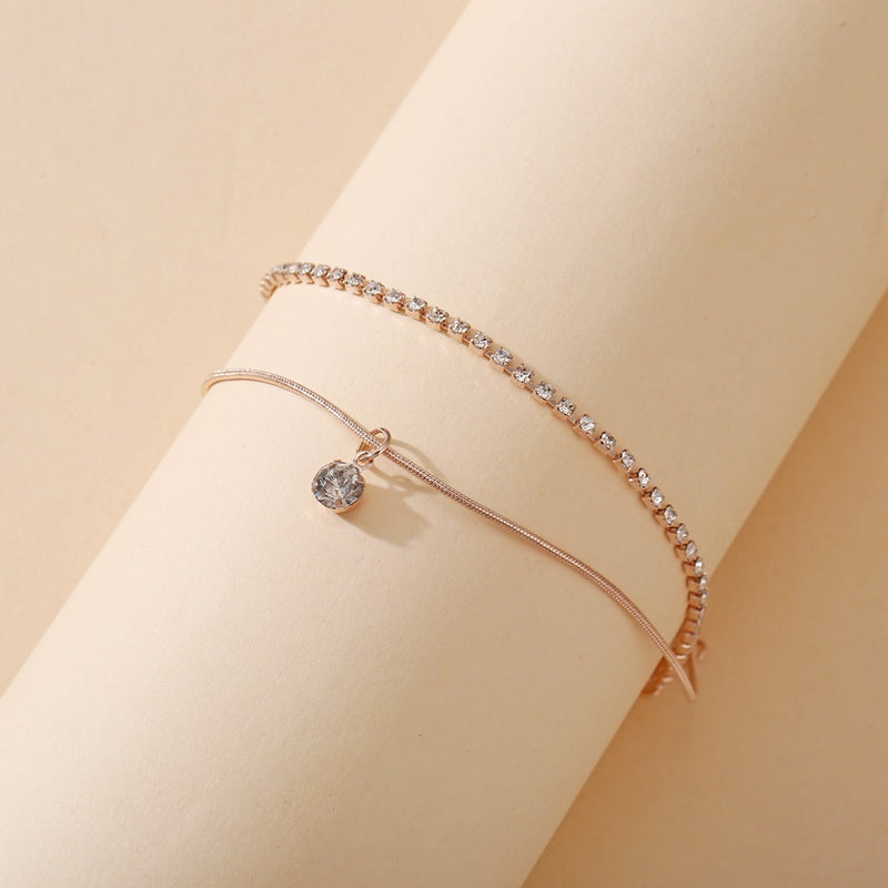 Avenza Crystal Drop Anklet