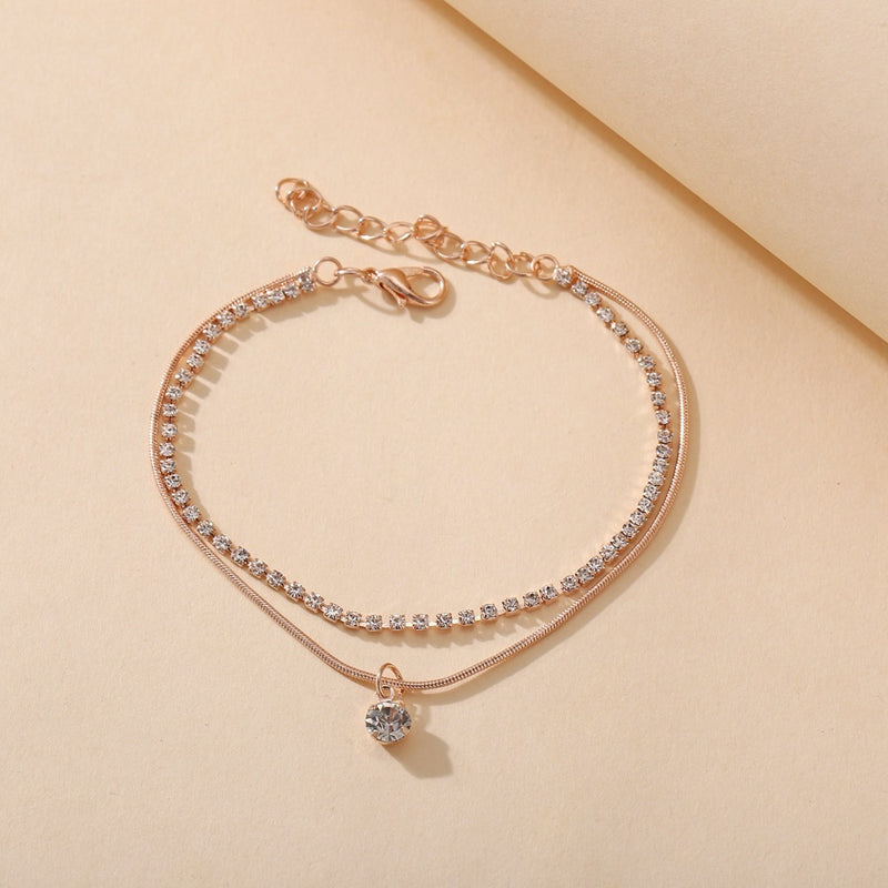 Avenza Crystal Drop Anklet