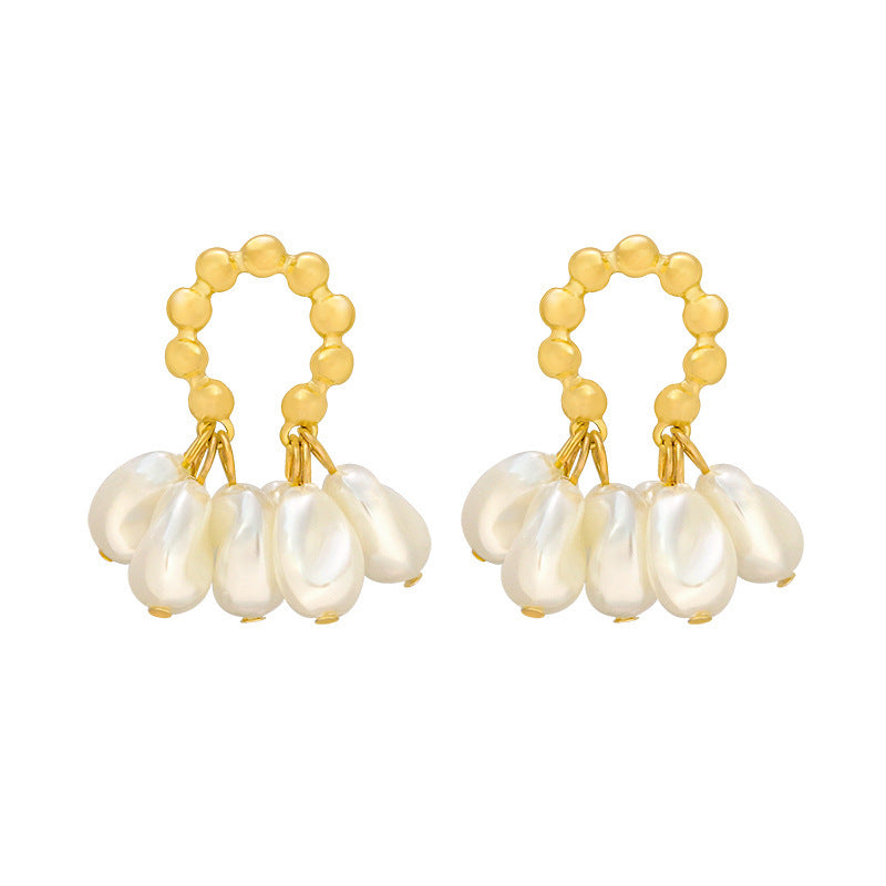 Lisette Cluster Pearl Earrings