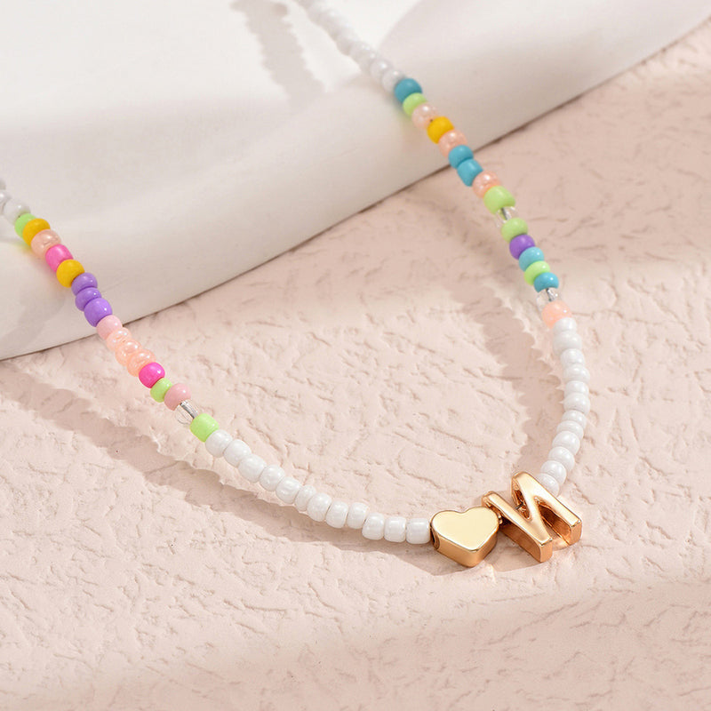 Adriana Letter Bead Necklace
