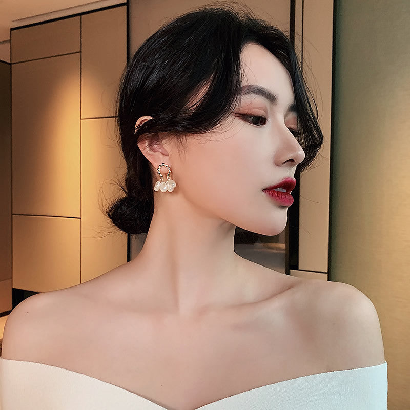 Lisette Cluster Pearl Earrings