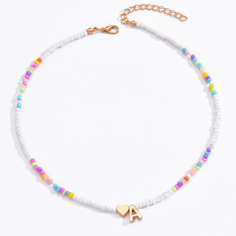 Adriana Letter Bead Necklace