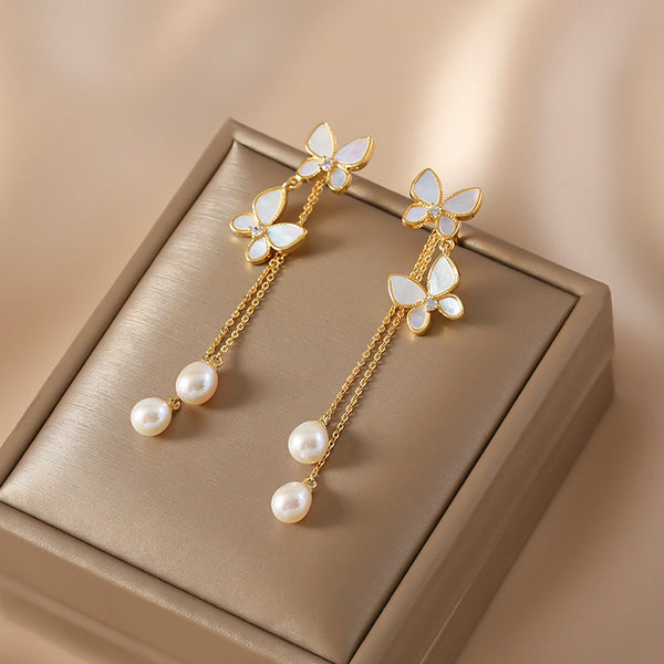 Evienne Butterfly Drop Earrings