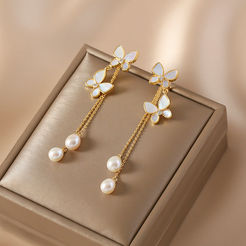 Evienne Butterfly Drop Earrings
