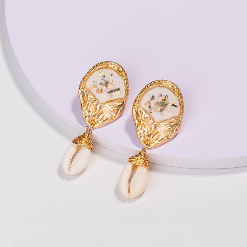 Mireille Shell Drop Earrings