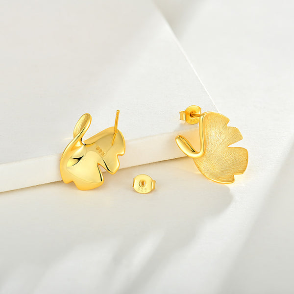 Thessa Ginkgo Stud Earrings