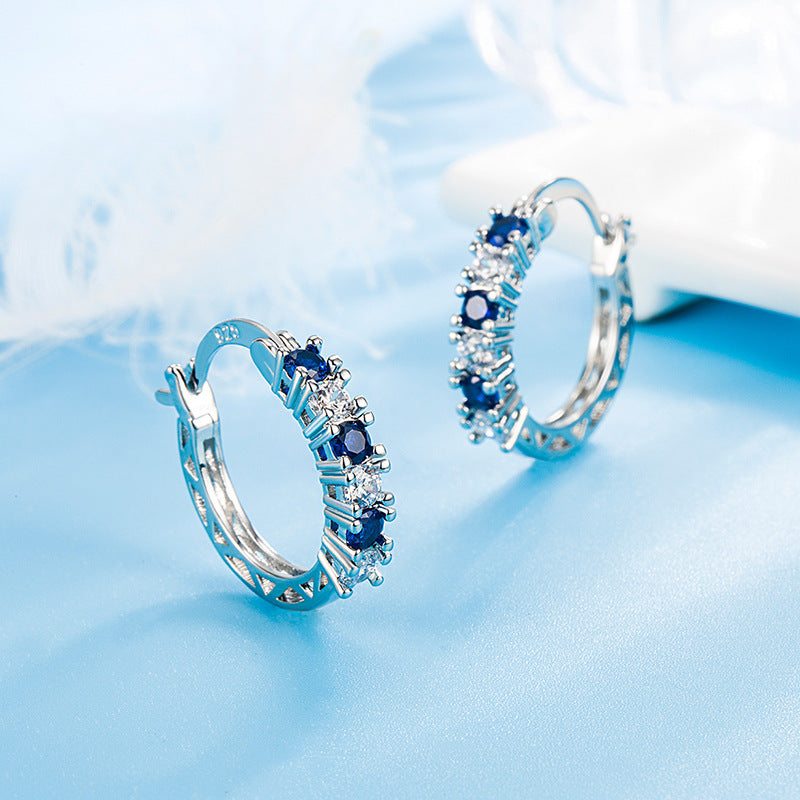 Verena Sapphire Hoop Earrings