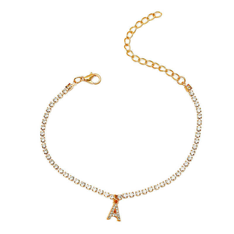 Selene Initial Anklet
