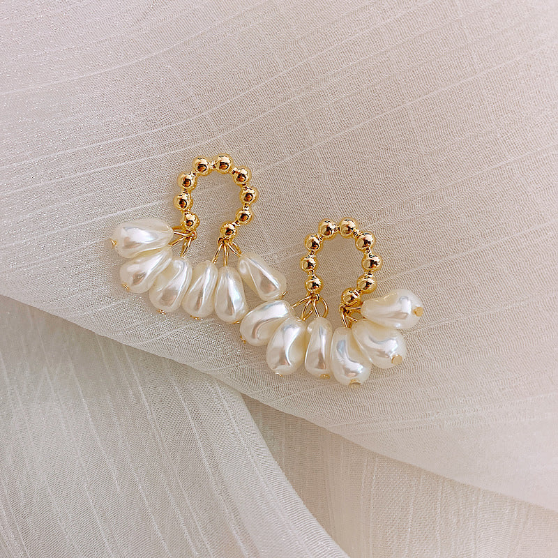 Lisette Cluster Pearl Earrings