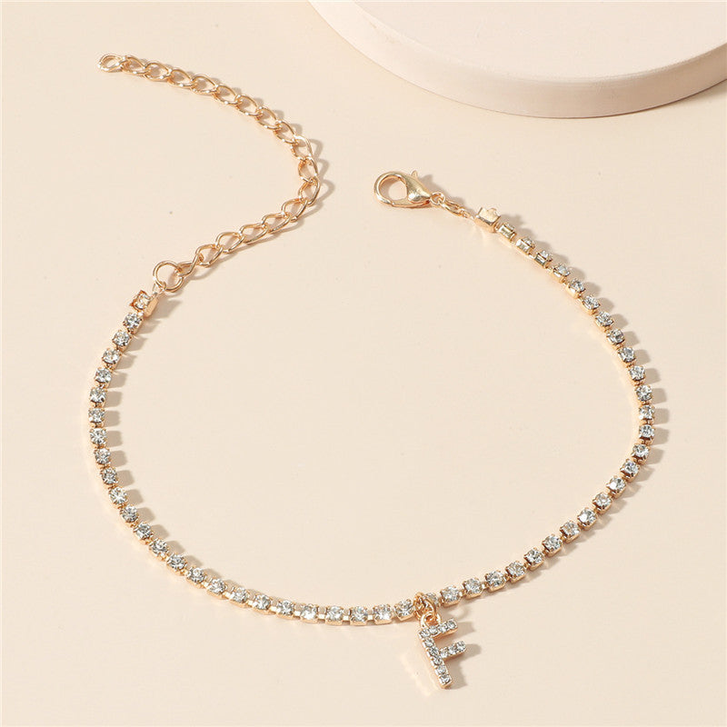 Selene Initial Anklet