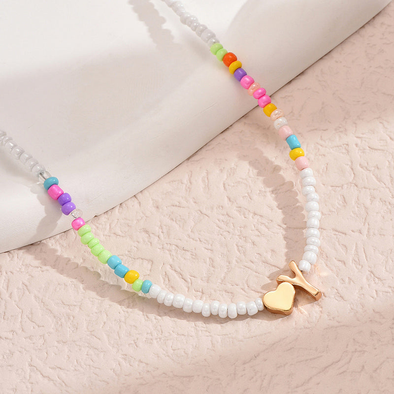 Adriana Letter Bead Necklace