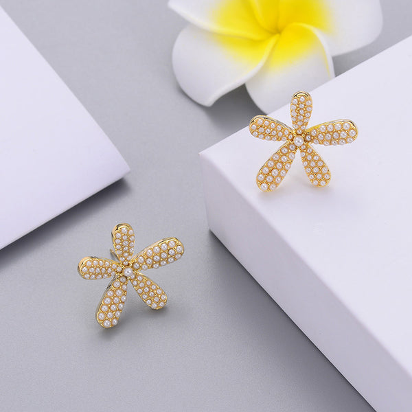 Celandra Pearl Bloom Earrings
