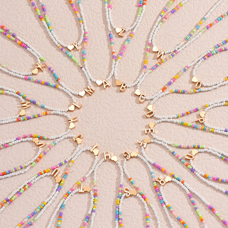 Adriana Letter Bead Necklace