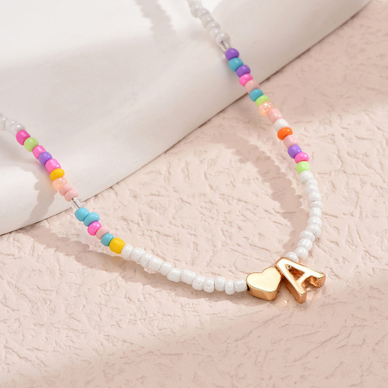 Adriana Letter Bead Necklace