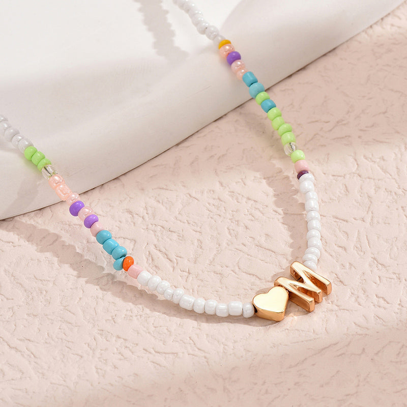 Adriana Letter Bead Necklace