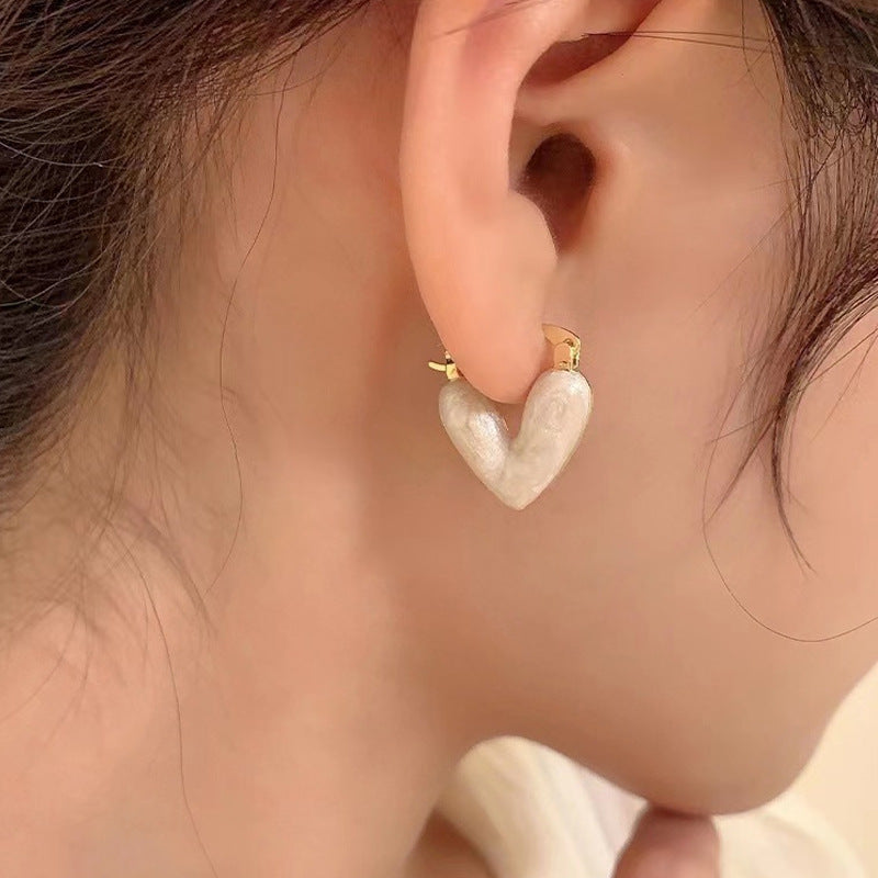 Amour Heart Hoop Earrings