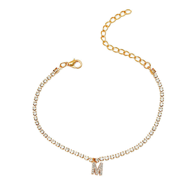 Selene Initial Anklet