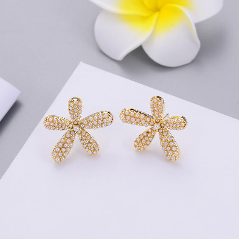 Celandra Pearl Bloom Earrings