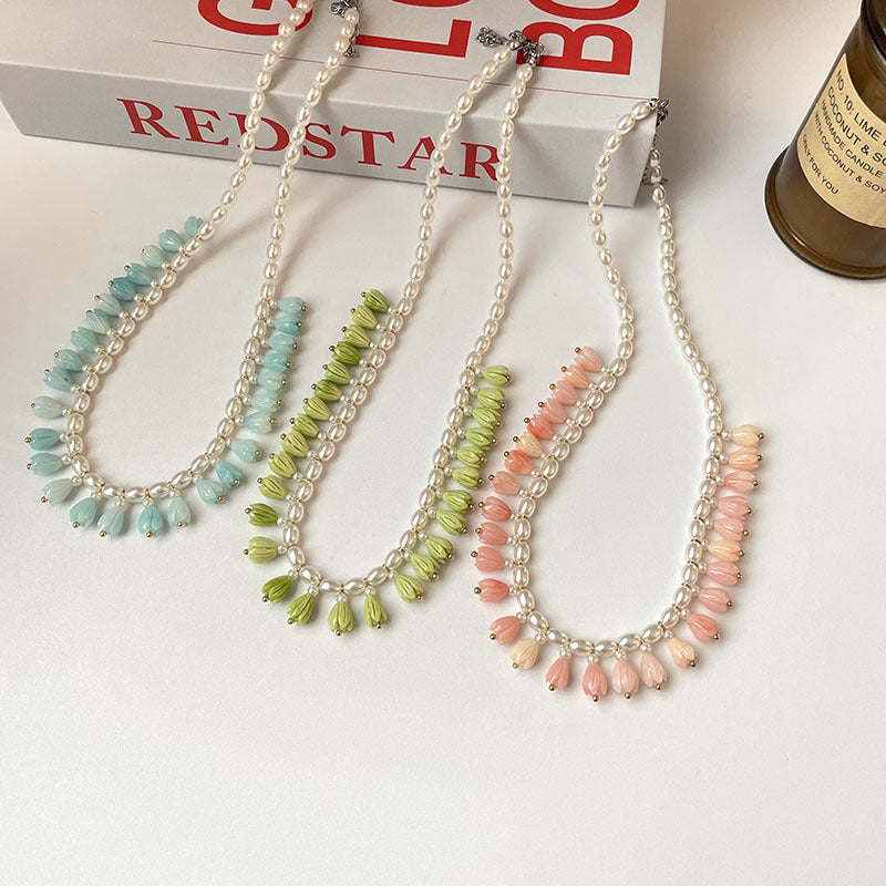 Rowena Blossom Pearl Necklace