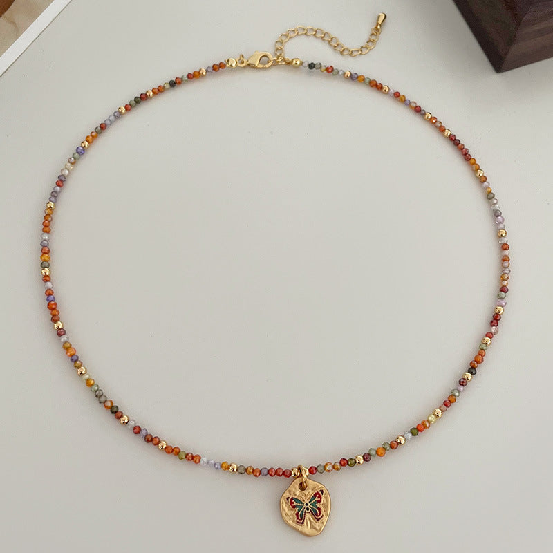 Elora Butterfly Bead Necklace