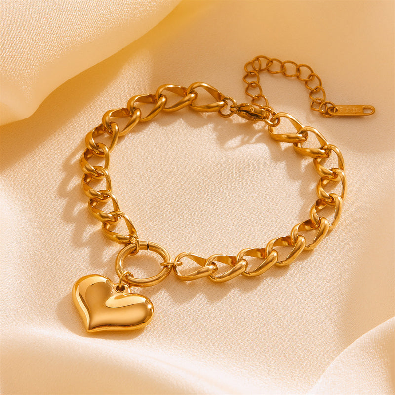 Liana Bold Heart Bracelet