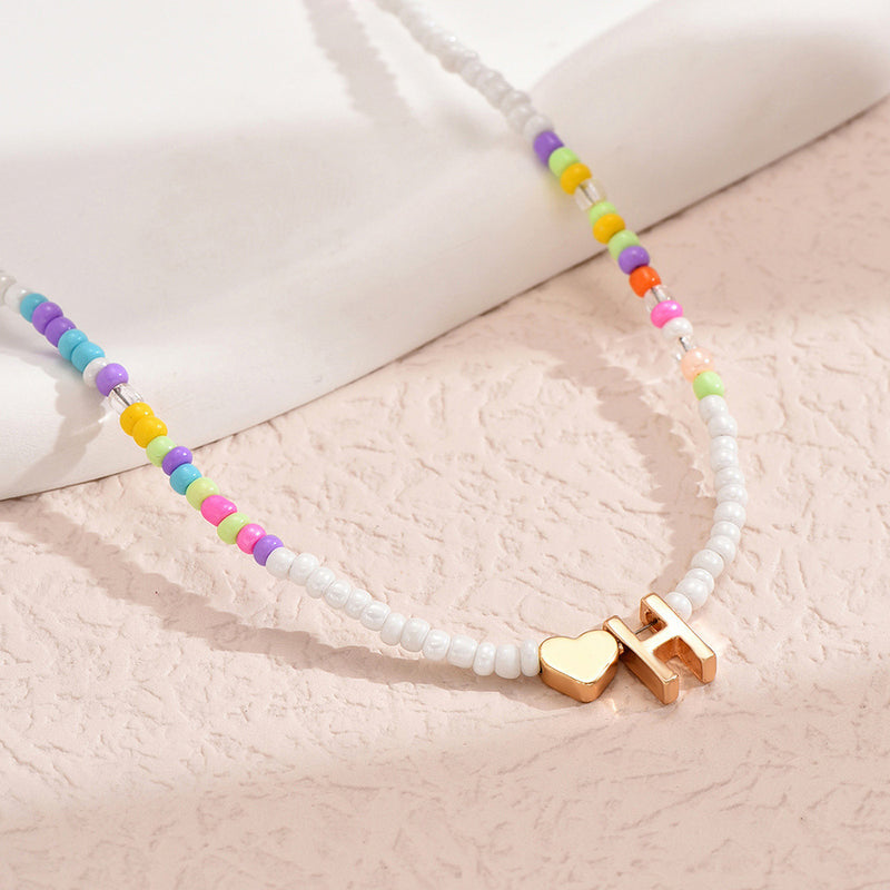 Adriana Letter Bead Necklace