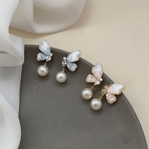 Elira Butterfly Drop Earrings