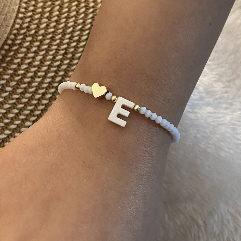Calina Initial Bead Bracelet