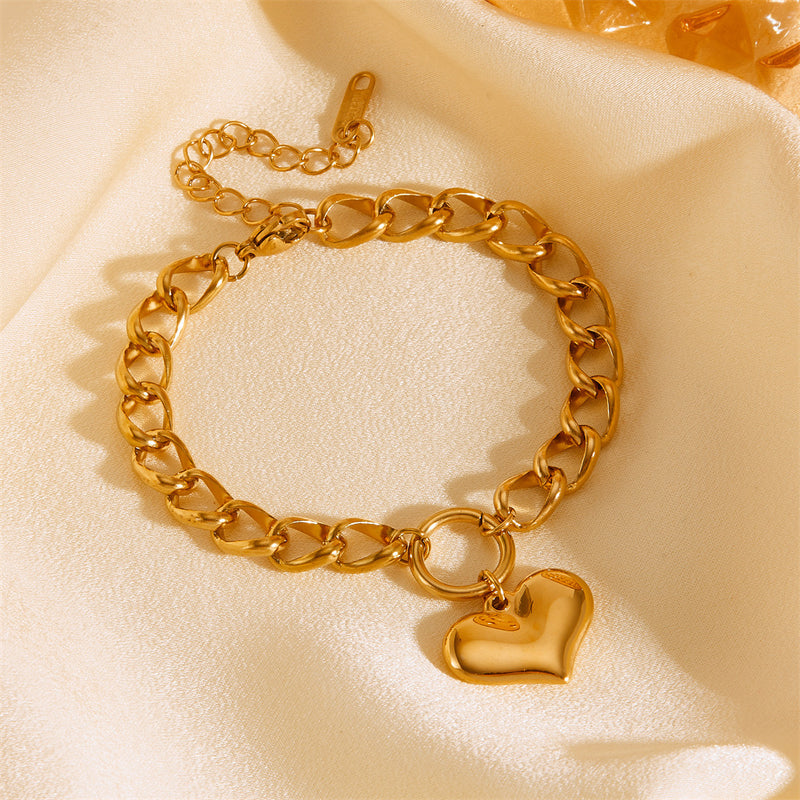 Liana Bold Heart Bracelet