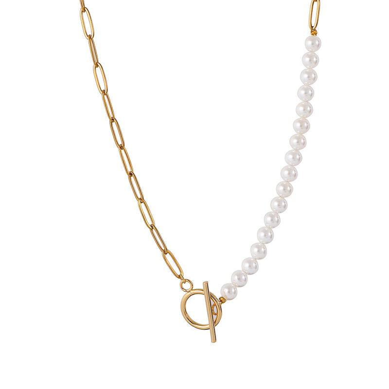 Solene Link & Pearl Necklace