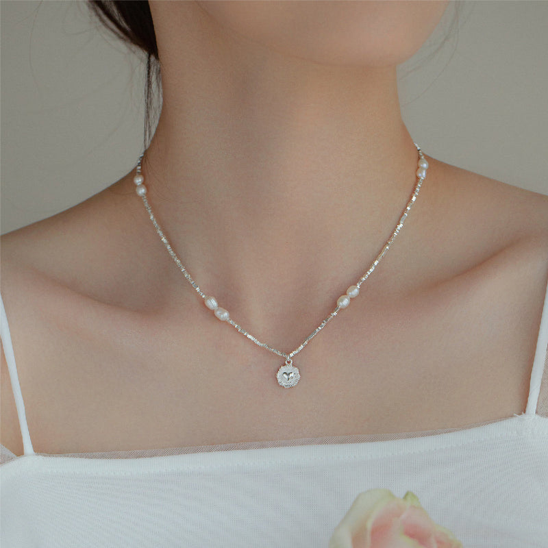 Alouette Pearl Medallion Necklace