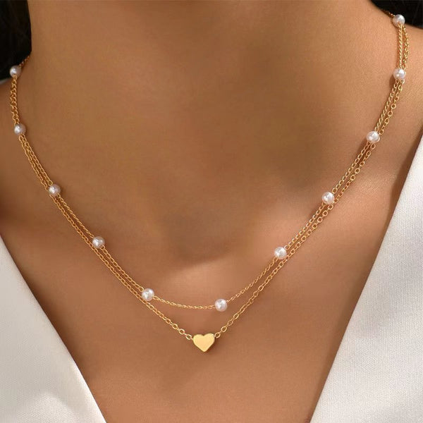 Chiara Layered Heart Necklace