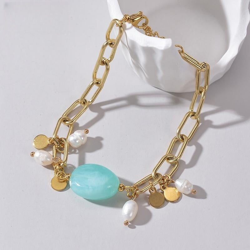 Calista Paperclip Charm Bracelet