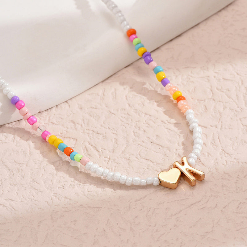 Adriana Letter Bead Necklace