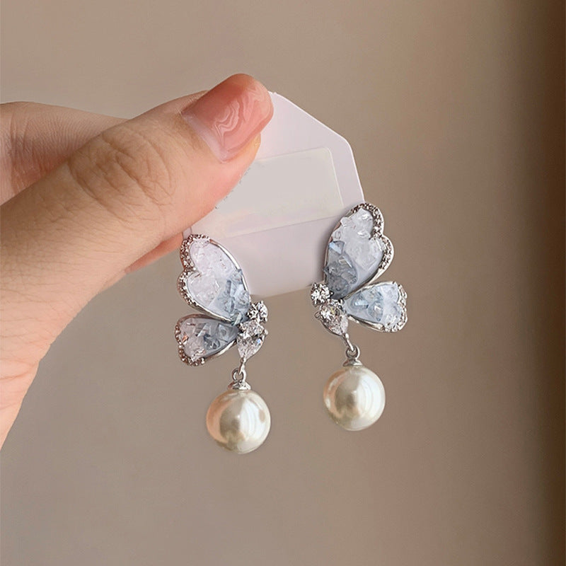 Elira Butterfly Drop Earrings