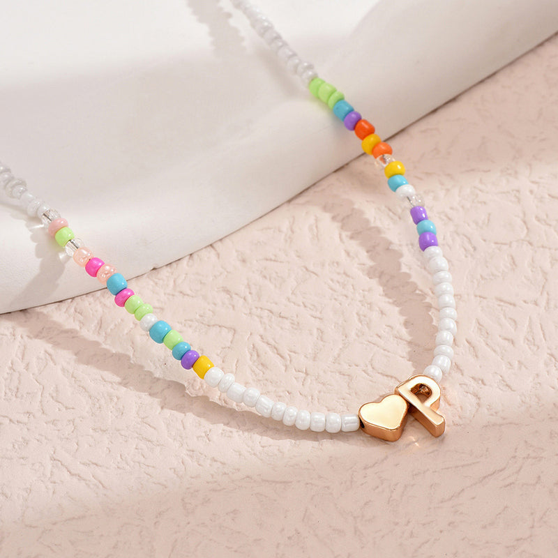 Adriana Letter Bead Necklace