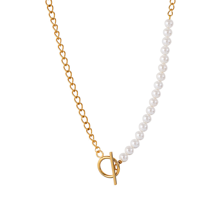 Solene Link & Pearl Necklace