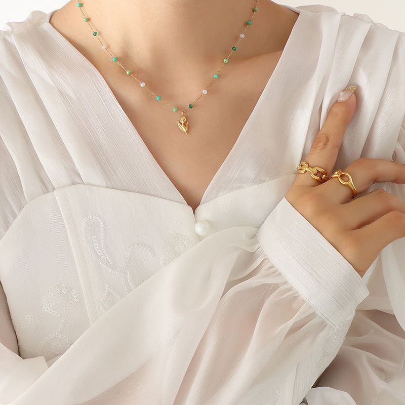 Talia Leaf Necklace
