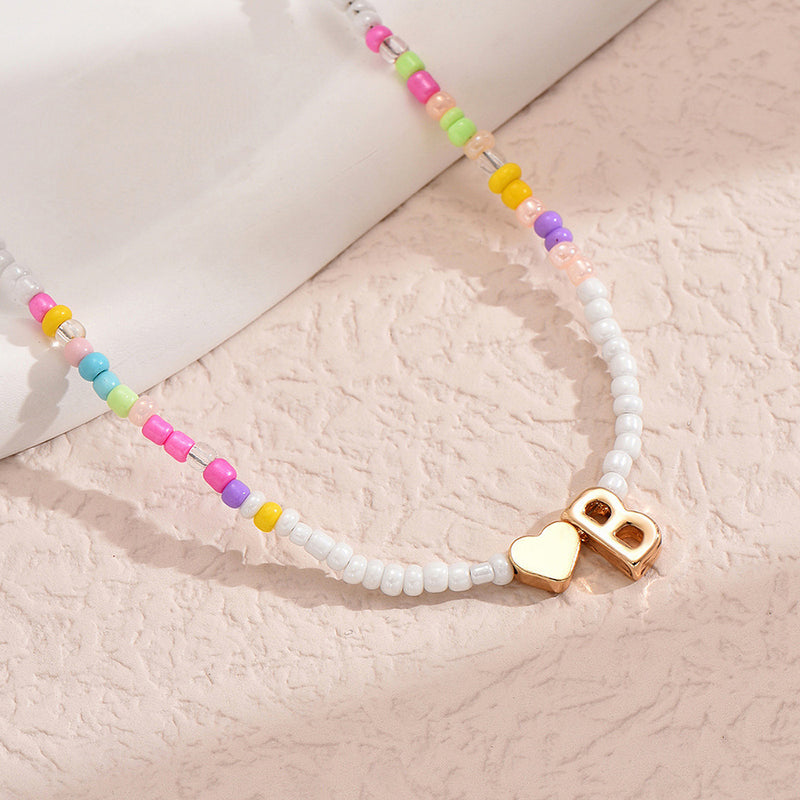 Adriana Letter Bead Necklace