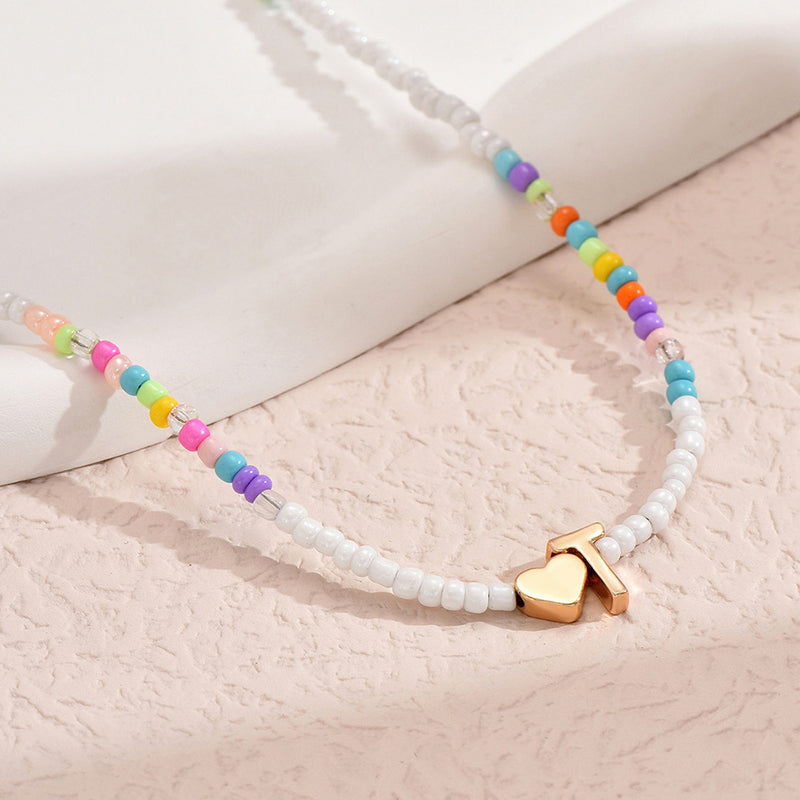 Adriana Letter Bead Necklace