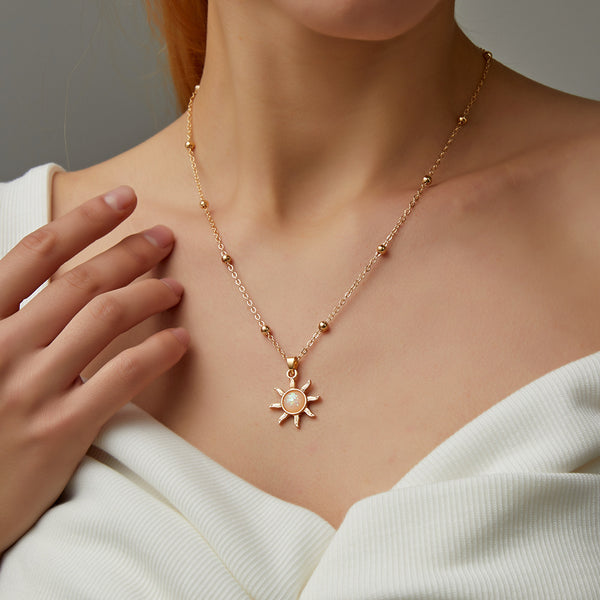 Solena Sunburst Pendant Necklace