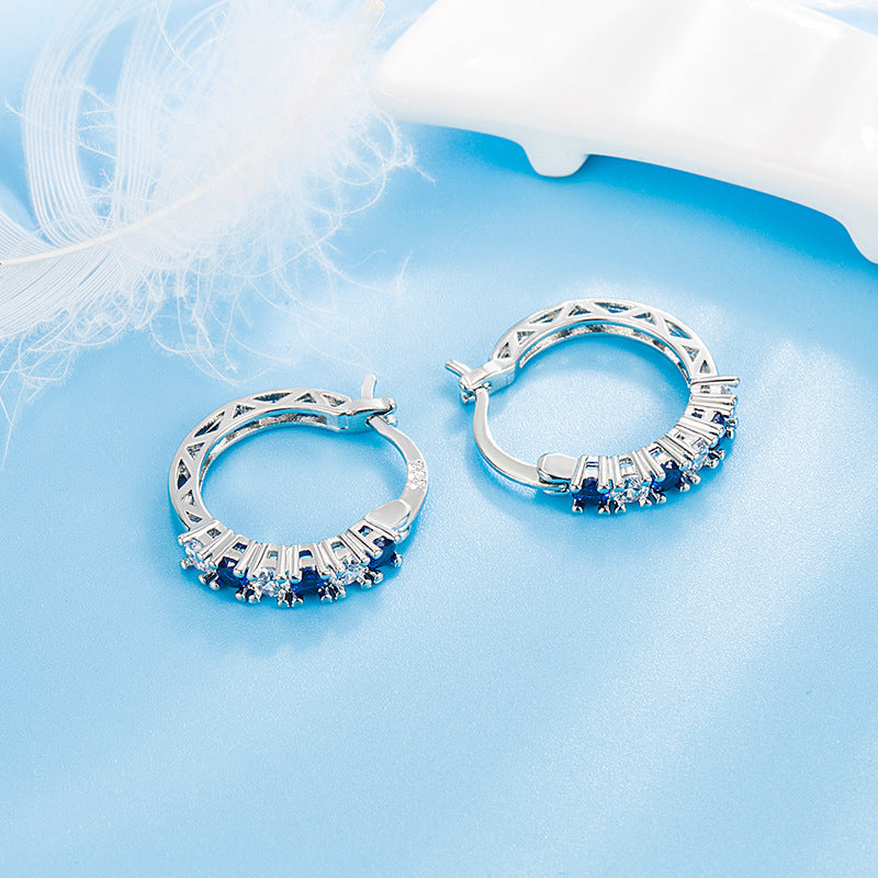 Verena Sapphire Hoop Earrings
