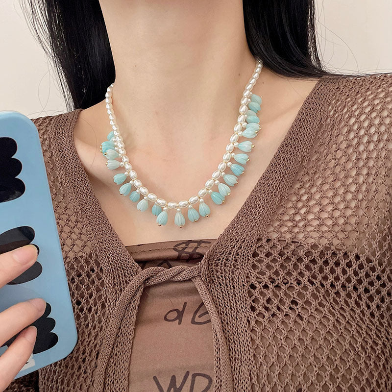 Rowena Blossom Pearl Necklace