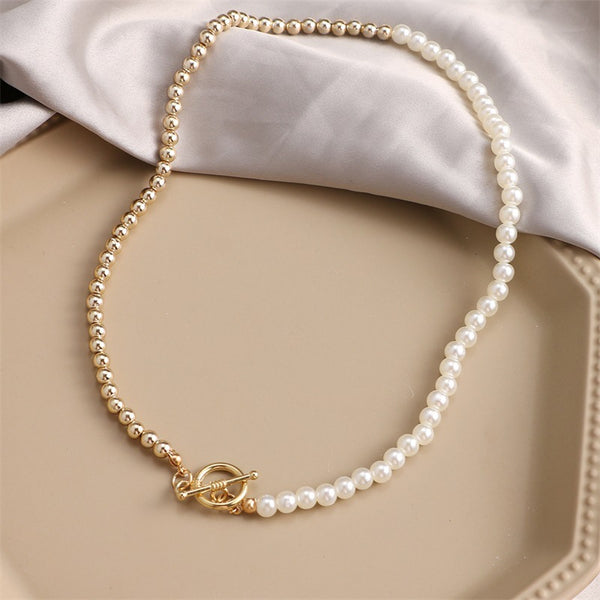 Vionne Contrast Bead Necklace