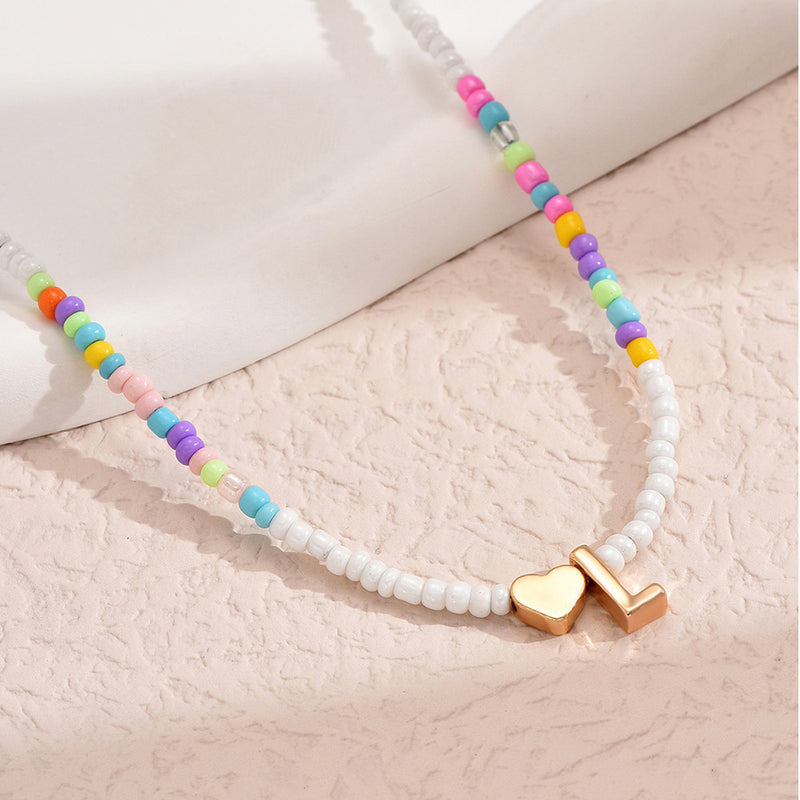 Adriana Letter Bead Necklace
