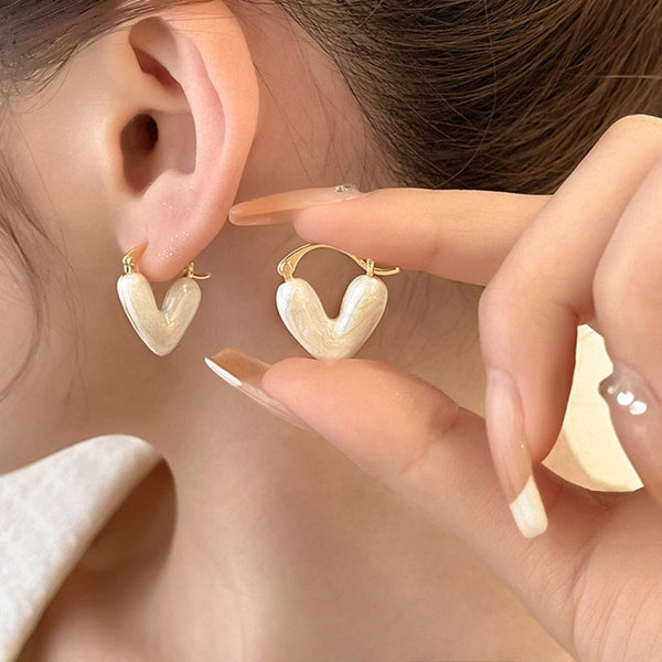 Amour Heart Hoop Earrings