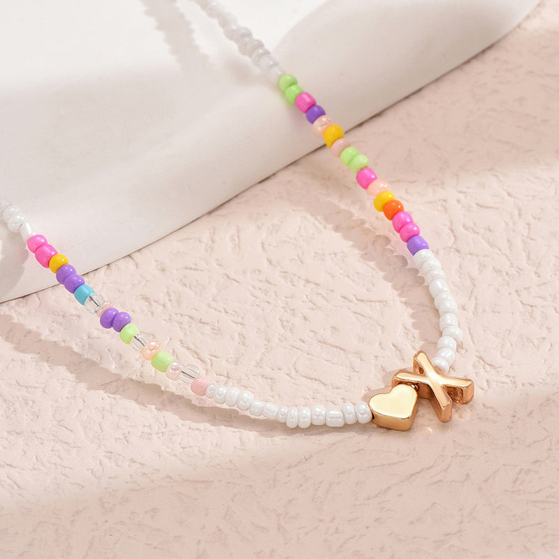 Adriana Letter Bead Necklace