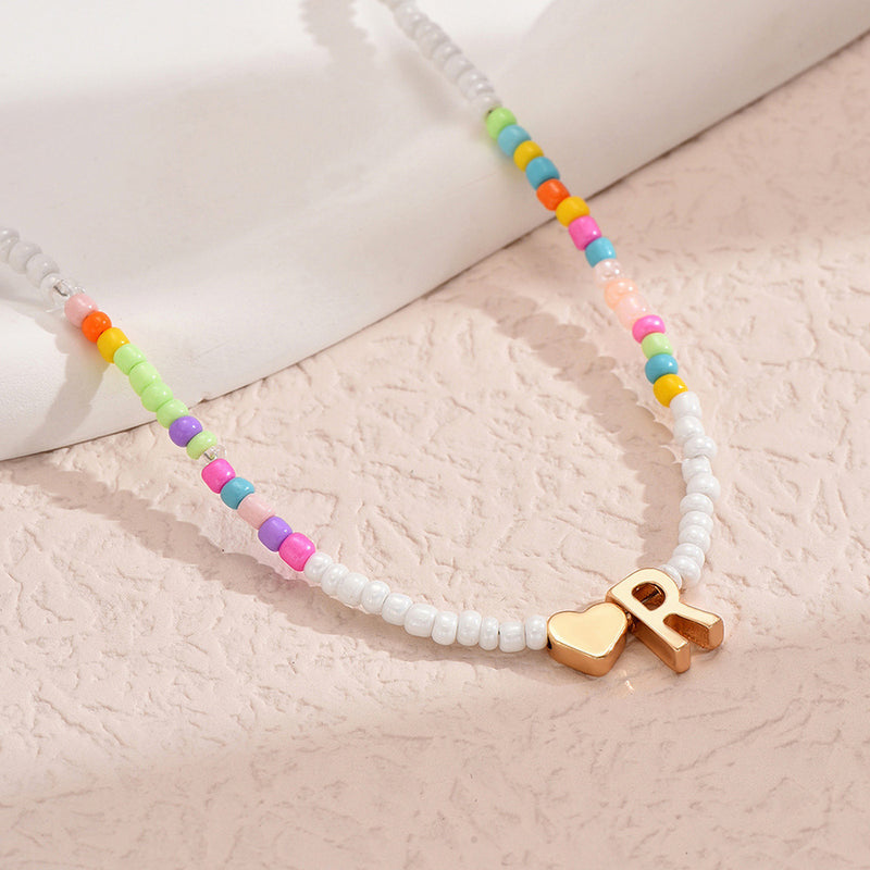 Adriana Letter Bead Necklace
